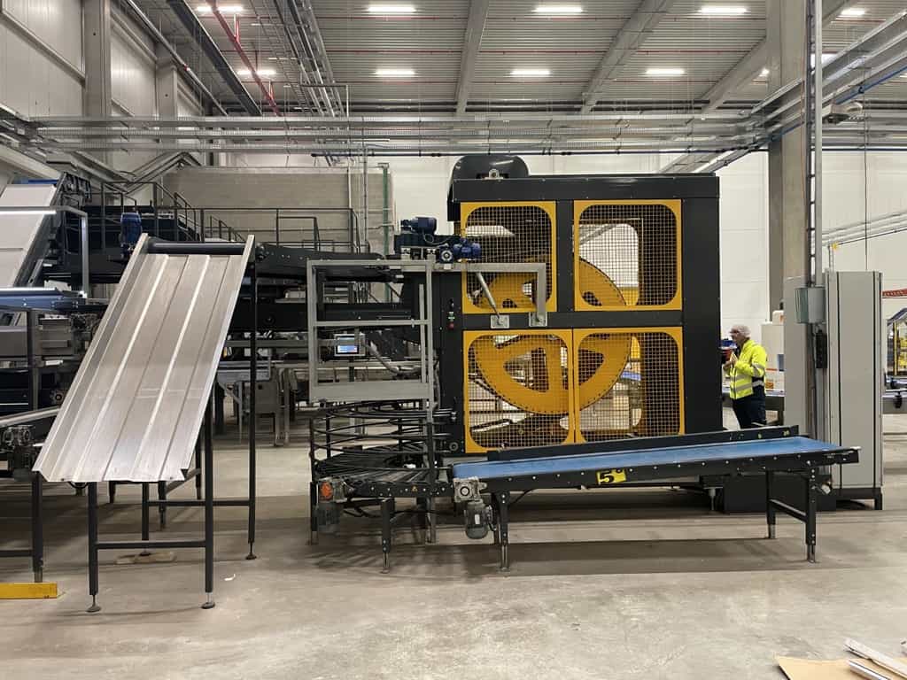 Tarend RCD roterende kistenontlader voor fruit in kisten van 40 - 60 cm breed