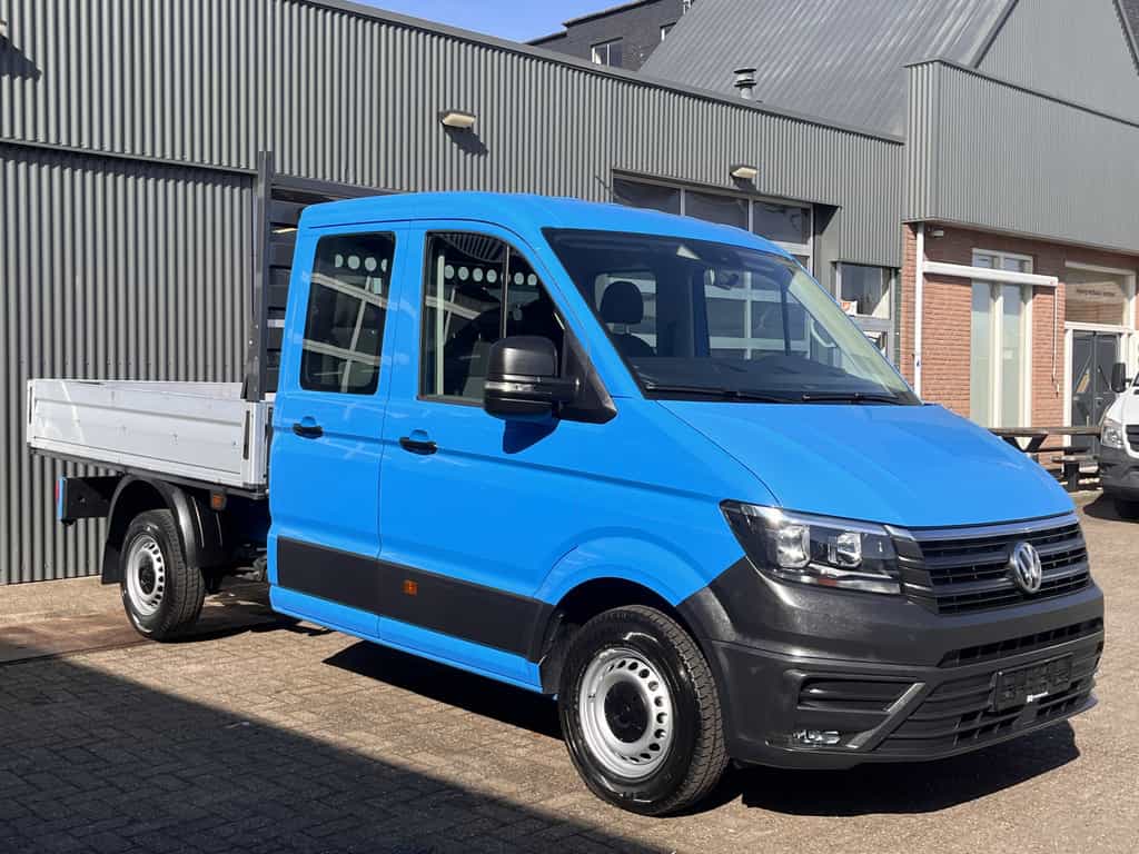 Volkswagen Crafter 35 2.0 TDI DC Airco Cruise controle Euro 6 laadbak Voorruit verwarming 6-persoons Open laadbak Pick-up p-up Bakwagen 1e eigenaar