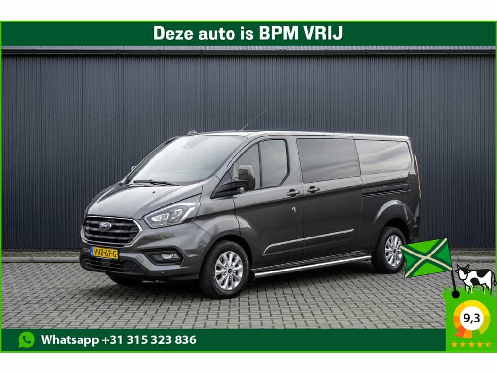 Ford Transit Custom 2.0 TDCI L2H1 Limited DC | 170 PK | 5-Zits | Automaat | CarPlay | Navi | Camera | Zijschuifdeur R + L | LED | Cruise