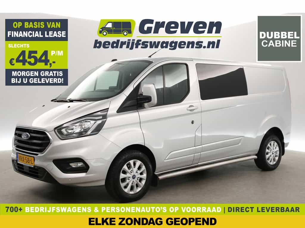 Ford Transit Custom 300 2.0 TDCI L2H1 Limited | Euro6 | DC | 6-Zits | Airco | Cruise | Carplay | Trekh. | Navi | Parkeersens. | Stoelverw.