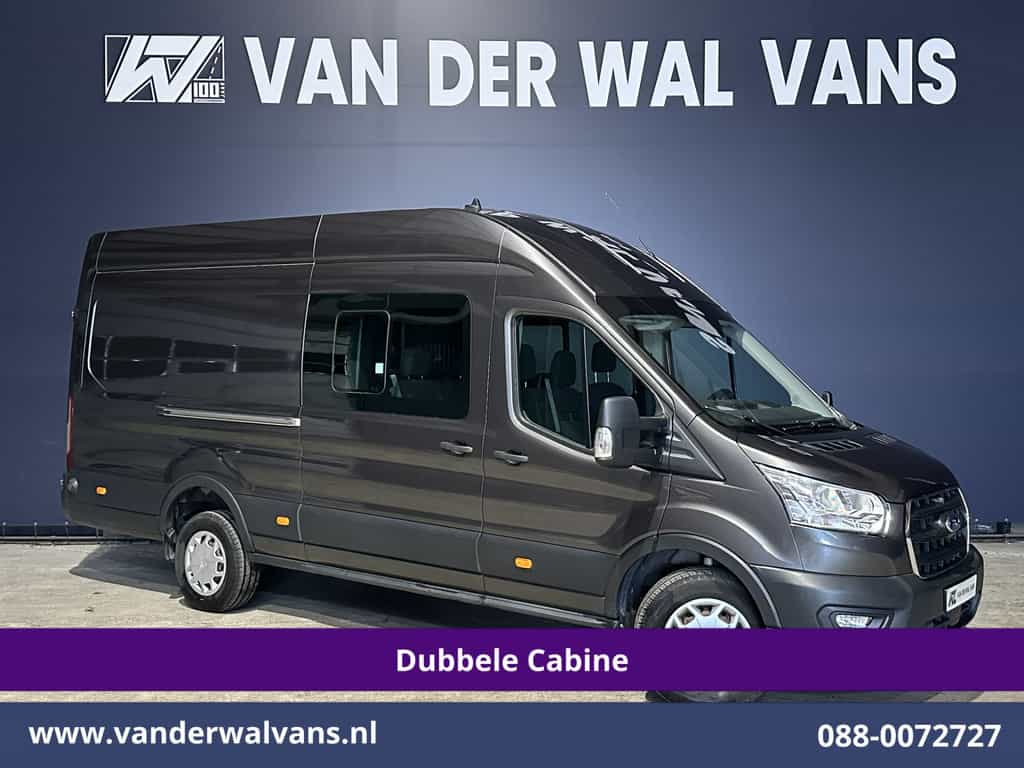 Ford Transit 2.0 TDCI 185pk L4H3 Dubbele Cabine Euro6 Airco | 6-Zits | Camera | Cruisecontrol Parkeersensoren, 2800kg trekvermogen