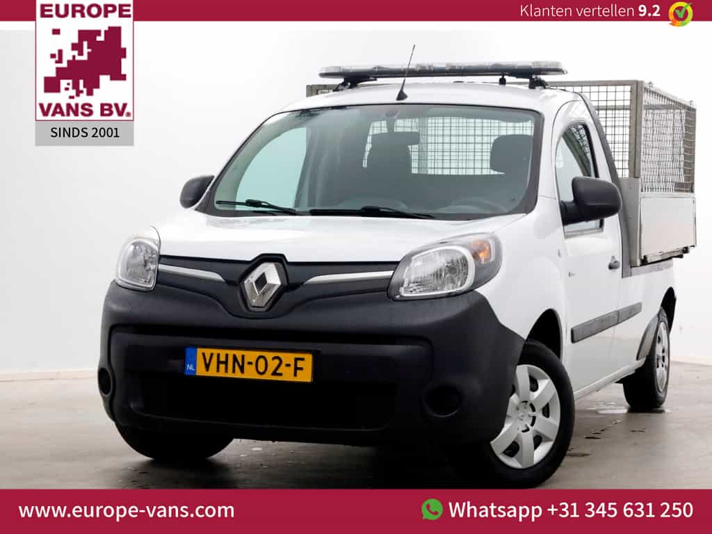 Renault Kangoo Z.E. Maxi 33kWh 100% Elektrisch Open Laadbak Koop Accu SOH 88% 11-2020