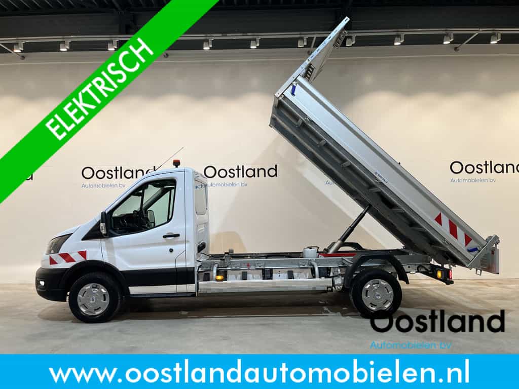 Ford E-Transit 350 L3 Trend 68 kWh RWD Kipper / Tipper / 100% Elektrisch / Airco / Cruise Control / Camera / CarPlay / Navigatie / 6.700 KM !!